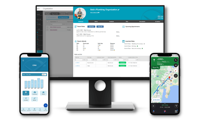 Website - CRM - Sales & Route Map View - Transparent